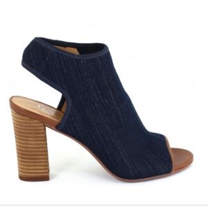 Franco Sarto Blue Peep Toe Singback Sz. 8.5